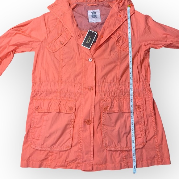 NWT Juicy Couture Coral Cotton Lightweight Windbreaker Jacket Size Medium - Picture 9 of 12